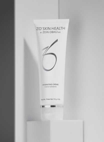 A white tube of zo skin health hydrating cream.